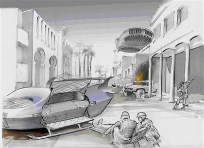 未来的救护型直升机想象图。